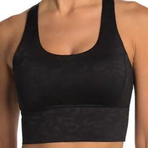 90 DEGREE BY REFLEX Jacquard Leopard Racerback Sports Bra